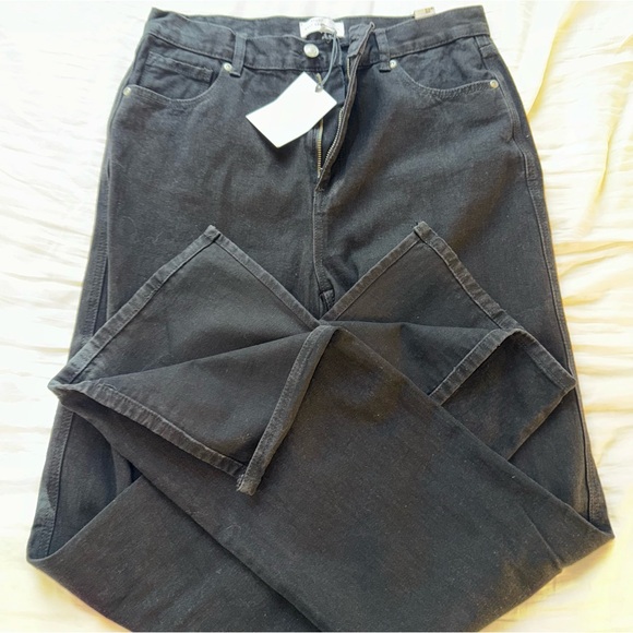 NWT Grey Lab Black Side Slit Detail Jeans 28 - Picture 8 of 9